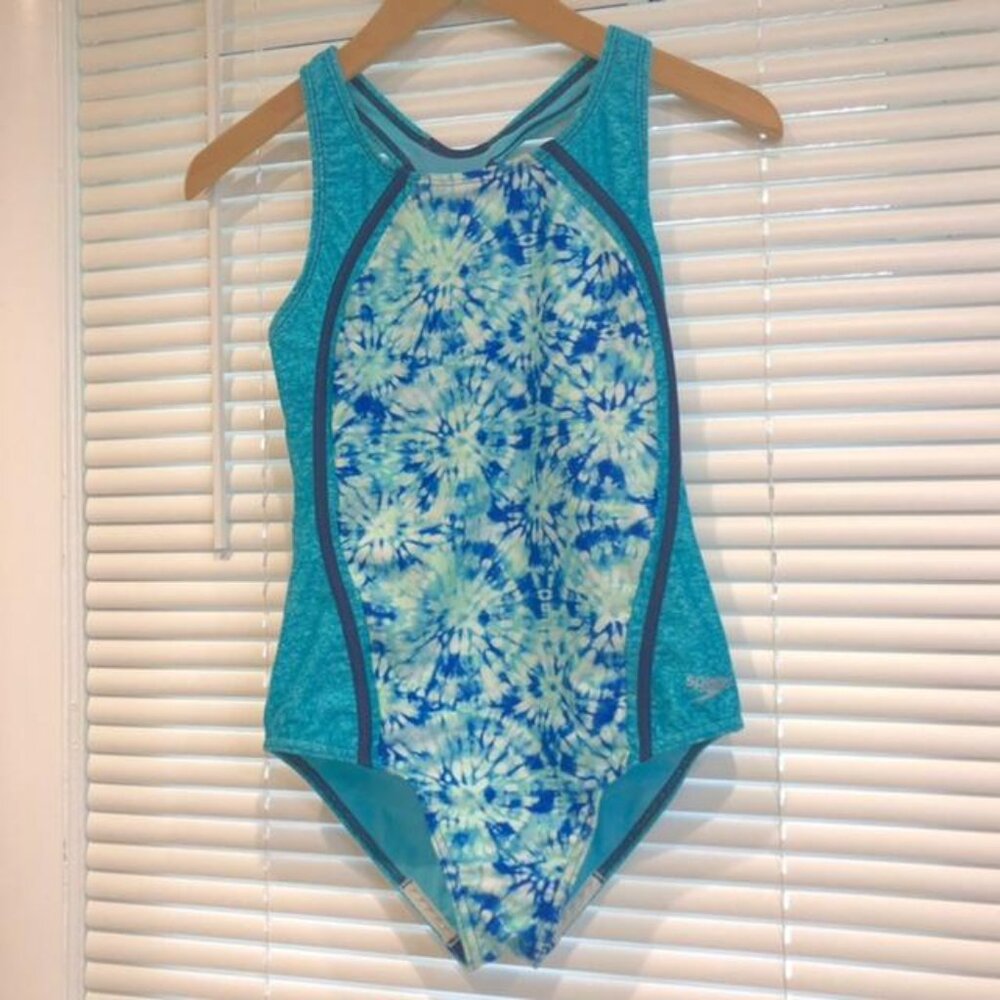 Speedo Pre-Owned Kids Girls Multicolor Bathing Swimming Suit Size Girls 16.